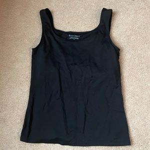 Straight black tank top